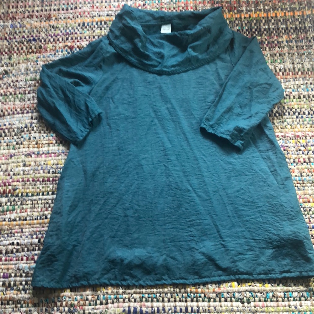 Cowl neck tunic in rayon & nylon